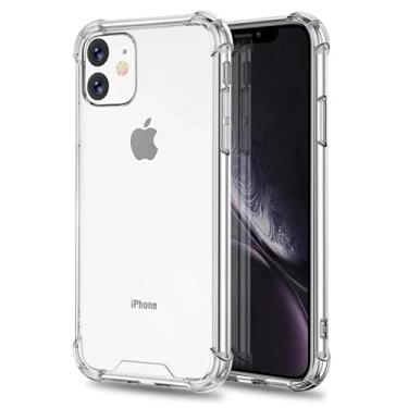 Imagem de Capa Anti-Impacto Transparente e Película Para iPhone 7,8 e SE Tela De 4.7" Polegadas e Película De Vidro Temperado 3D