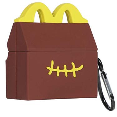 Imagem de Oqplog Capa para AirPod Pro 2019/Pro 2ª geração 2022 Capa com design de alimentos para AirPods Pro Capas de silicone Air Pods Pro Bonito Engraçado Desenhos Animados 3D Kawaii Divertido Macio Exclusivo para Meninas Meninos Adolescentes Meninas (Marrom M)