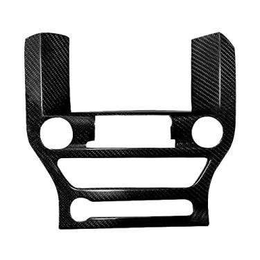Imagem de FINMOKAL Fibra De Carbono Apto Para Ford Mustang 2014 2015 2016 2017 2018 2019 Interior Cd Painel Decoração Guarnição Da Tampa