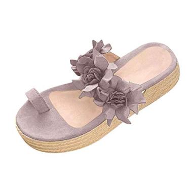 Imagem de Sandálias para mulheres sandálias femininas elegantes sandálias rasteiras no tornozelo chinelos aberto dedo do pé com tira em T sandálias de caminhada a7, rosa, 9.5