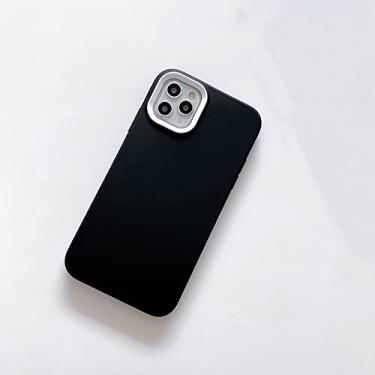 Imagem de Capa de telefone de silicone líquido de cor sólida para iPhone 13 12 11Pro Max XR XS Max X 7 8 Plus Candy Color Capa traseira, T6, para iPhone XS Max