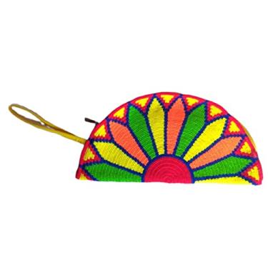 Imagem de Carteira/estojo/clutch/necessaire Wayuu (semicírculo/méia lua) - Artesanato Colombiano - WWS01212