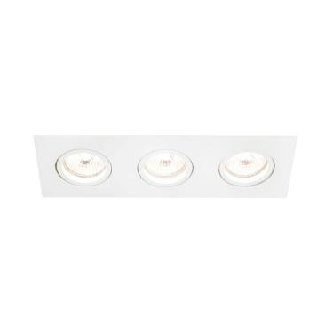 Imagem de Spot de Embutir Newline Lisse II para 3 Lâmpadas AR111 GU10 Bivolt Branco