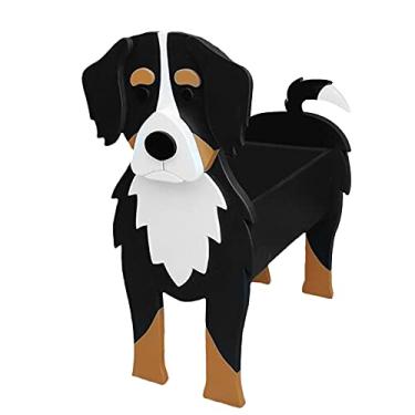 Imagem de Tingpai Animais de desenho animado em forma de cão fofo vaso de plantas com jardim deco do plantador de lab dor