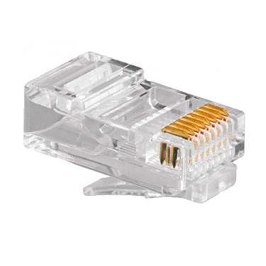 Imagem de Plug Conector Rj45 Macho Cat 6 - (100 unidades) - Crimpar
