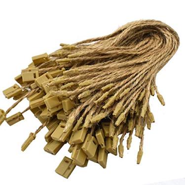 Imagem de Renashed 500 peças de etiqueta de cânhamo para pendurar corda de pressão pino de trava de pressão laços de gancho fáceis e rápidos de anexar