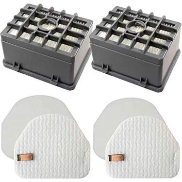 Imagem de TATX 2 HEPA + 2 substituições de espuma para Shark Rotator NV450 NV451 / Rocket NV472 NV480 NV480 26 NV481 NV482 NV484 Professional Aspirador vertical, Peça # XHF480 e XHF450 (tamanho alto 2,75")