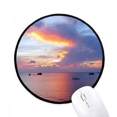 Imagem de Ocean Sky Water Science Nature Picture Mouse Pad Desktop Office Tapete Redondo para Computador