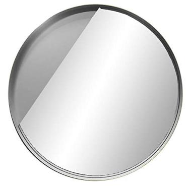 Imagem de Espelho Decorativo Meia Lua Cinza 50 cm Redondo