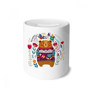 Imagem de DIYthinker Urso de desenho animado animal rosa caixa de dinheiro caixa de cerâmica porta-moedas presente de cofrinho