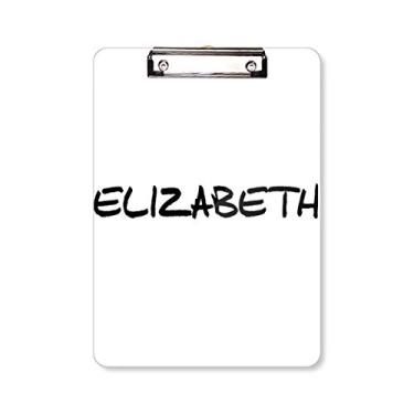 Imagem de Elizabeth prancheta Especial de caligrafia nome inglês pasta, bloco de escrita A4