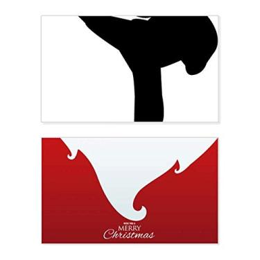 Imagem de Shaolin Kung Fu Estampa Cultura Chinesa Feriado Feliz Natal Cartão de Parabéns Mensagem de Letras de Natal