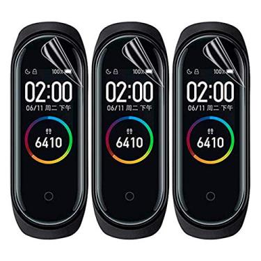 Imagem de Kit 3x Películas Gel Compatível Xiaomi Mi Band 6 Anti Riscos + Kit Aplicação [Coronitas Acessorios]