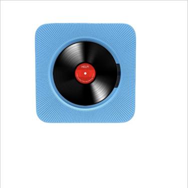 Imagem de Leitor de CD Montável na parede Bluetooth portátil Caixa de áudio doméstico_AZUL