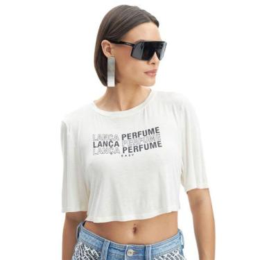 Imagem de Camiseta Easy Lança Perfume Cropped In23 Off White Feminino