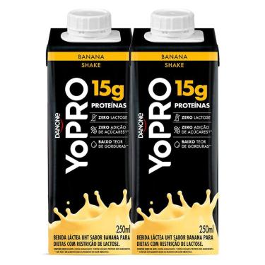 Imagem de Kit 2 Bebida Láctea YoPro Protein Banana 250ml