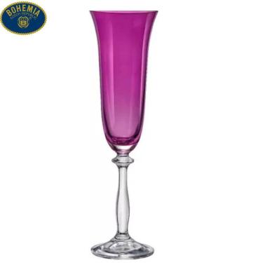 Imagem de Taça Cristal para Champanhe Angela Violeta 190ml Bohemia