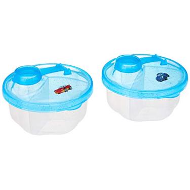 Imagem de Sonne Kit C/2 Porta Leite Em Pó Com 3 Divisórias Fusca/Camaro Menino Azul Pacote De 2