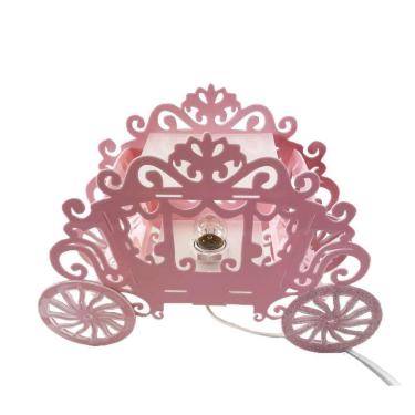Imagem de Abajur Luminária Carruagem Princesa - Rosa