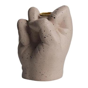 Imagem de Yoetaun Suporte criativo em forma de dedo médio suporte perfumado durável engraçado presentes peculiares decorações de casa suporte de material de resina