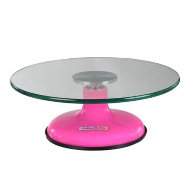 Imagem de BAILARINA DE VIDRO GIRATÓRIA PARA CONFEITAR ROLAMENTO DUPLO PROFISSIONAL (Rosa Chiclete)