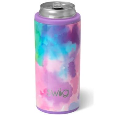 Imagem de Refrigerador de latas Swig Slim, suporte de lata skinny isolado, refrigerador de latas de a o inoxid vel para latas altas e skinny, compat vel com garra branca, verdadeiramente, meio-dia, Michelob