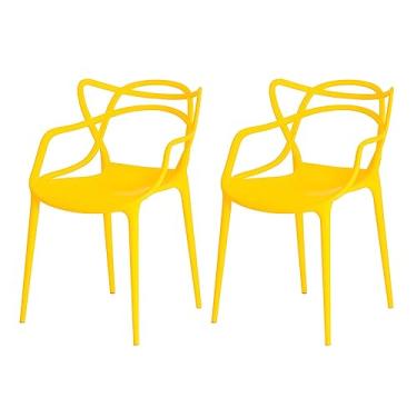 Imagem de Kit 2 Cadeiras Allegra Amarela Sala Cozinha Jantar