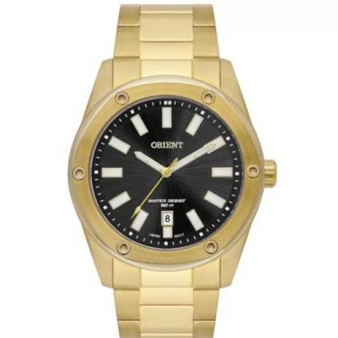 Imagem de Relógio Orient Masculino Casual Dourado Grande Prova d´Agua MGSS1265 P1KX
