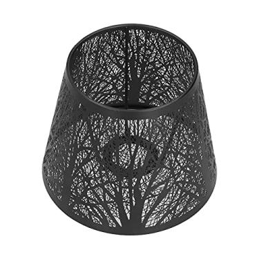 Imagem de Abajur de ferro forjado esculpido em forma de árvore de floresta abajur vintage e27 mini abajur para abajur de mesa quarto cabeceira decoração abajur de chão, adaptação de aviso (black)