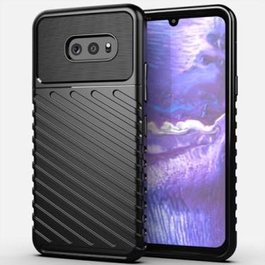Imagem de Capas para LG G8X.Caso básico,Botão de pressão flexível / 360 ° Proteção completa,Sensação arenácea