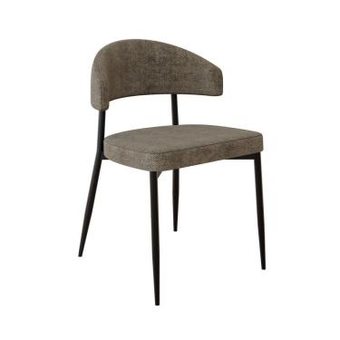 Imagem de Cadeira Bless Fixa com 4 Pés 55 X 52,5 X 77,5 Cm com 1 Unidade Marrom/Preto