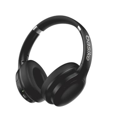Imagem de Basike Fone de Ouvido Bluetooth, ANC Cancelamento de Ruído Ativo Headphone Bluetooth 5.3+EDR, Som Surround 3D, Headset com Microfone, Certificação Hi-Pure Audio, 30 horas reprodução, Y6 (Preto)
