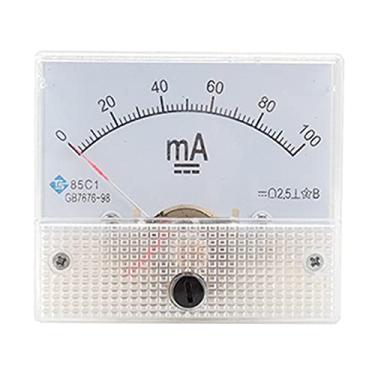 Imagem de Amperímetro medidor de painel de agulha DC Ampere, alta precisão, escalas claras, fiação fácil - para estabilizador de tensão, gabinete de distribuição de energia e banco de teste - - 0-100 MA