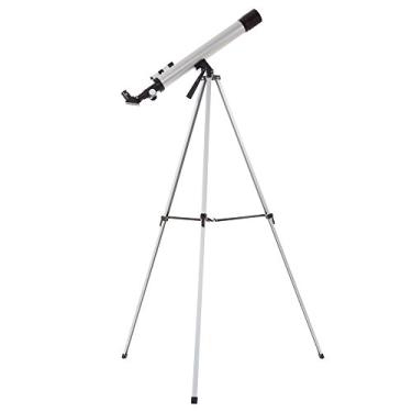 Imagem de Telescópio refrator espelhado de 60 mm – Ótica de observação de estrelas de alumínio com tripé para astronomia iniciante e educação STEM para crianças e adultos por Hey! Play!