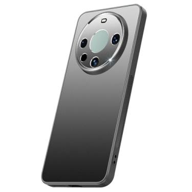 Imagem de HAO RIYLN Capa para Honor Magic 6 Pro/6, capa de proteção total de lente ultrafina rígida fosca traseira TPU bumper à prova de choque capa protetora para celular, preta, 6Pro