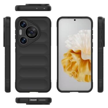 Imagem de Elubugod Capa compatível com Huawei Pura 70 Pro+, capa para celular TPU macia compatível com Huawei Pura 70 Pro ADY-AL00 / Pura 70 Pro+ HBN-AL10 HBN-AL80 capa preta