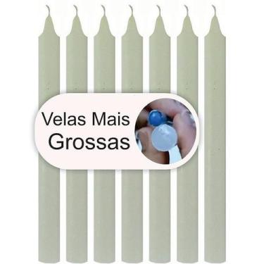 Imagem de Vela Palito Atacado Branca 100 Unidades14cm Atacado - Velas de Fátima