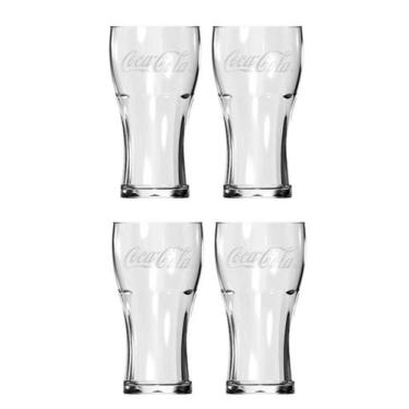 Imagem de Jogo De Copos Contour Coca Cola Nadir Copo 470ml - 4 Unid, Copo Coca C