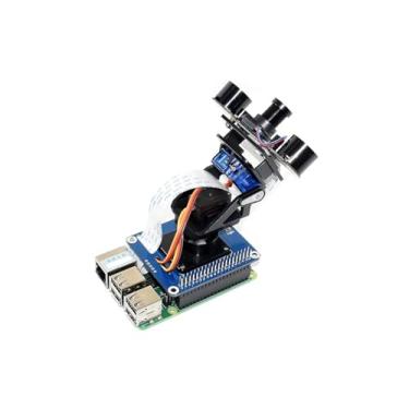Imagem de Waveshare 2-DOF Pan-Tilt HAT for Raspberry Pi Zero/Zero W/Zero WH/2B/3B/3B+ Light Intensity Sensing Control Camera Movement I2C Interface