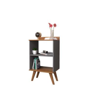 Imagem de Mesa De Cabeceira Para Cama Box Quarto Siena Cinza - Lojas Destaki