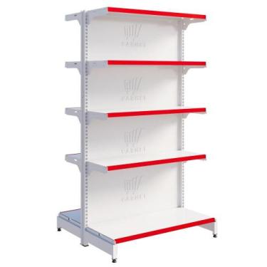 Imagem de Gôndola Fit Centro 1 Inicial 2,02m Bandejas Regulaveis Para Mercados A