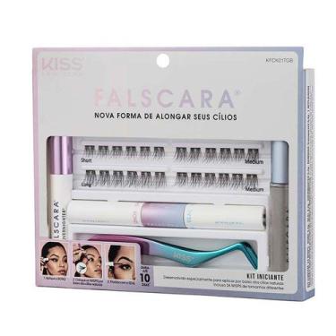 Imagem de Kiss New York Falscara Kit Completo Iniciante Cílios Postiços - Kiss N