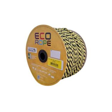 Imagem de Corda Zebrada Preta/Amarela Arteplas 165m Para Sinalizar Ambiente Cerc