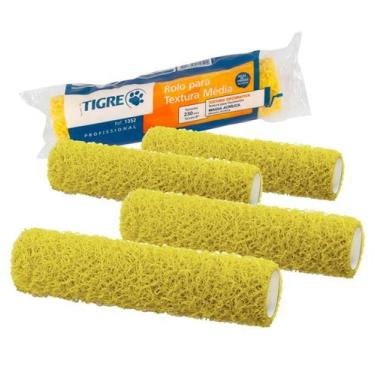 Imagem de Kit 4 Rolo para Textura Cabelo Cabelinho de Anjo Parede Grafiato Fibra