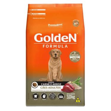 Imagem de GoldeN Formula Cães Adultos Carne e Arroz 3 kg - PREMIER