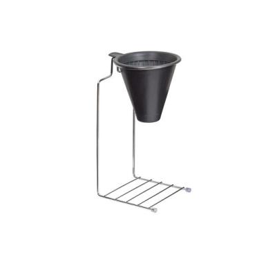 Imagem de Coador de Café Individual em Plástico Preto Passador Suporte Cromado -