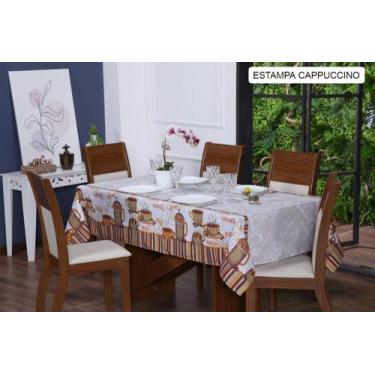 Imagem de Toalha de mesa oxford 4 lugares - MAYRA ENXOVAIS, CAPPUCCINO