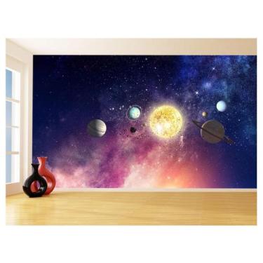 Imagem de Papel De Parede 3D Espaço Estrelas Planetas 3,5M Nsp183 - Você Decora