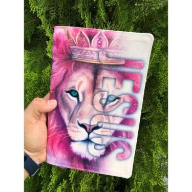 Imagem de Biblia NVI Glitter 100% Leão rosa JESUS - com indice