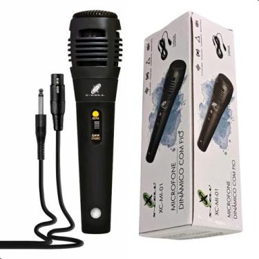 Imagem de Microfone Para Karaokê Dinâmico Com Fio 3 Metros Preto X-cell, PRETO